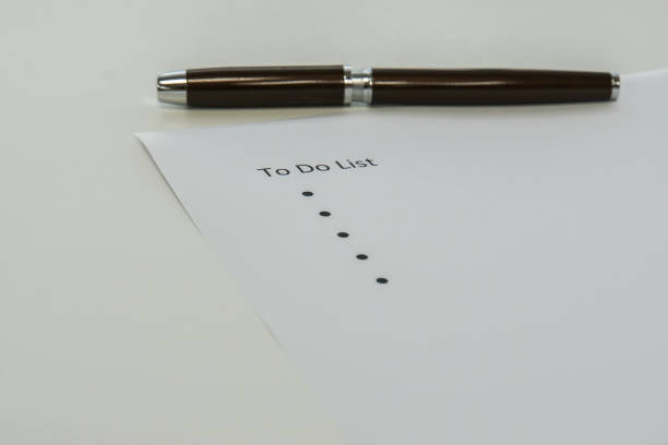 istock business concept - isolated mock up to do list with pen for input 950549866