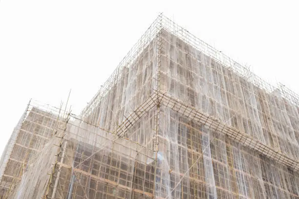 Photo of Bamboo Scaffolds in Hong Kong.