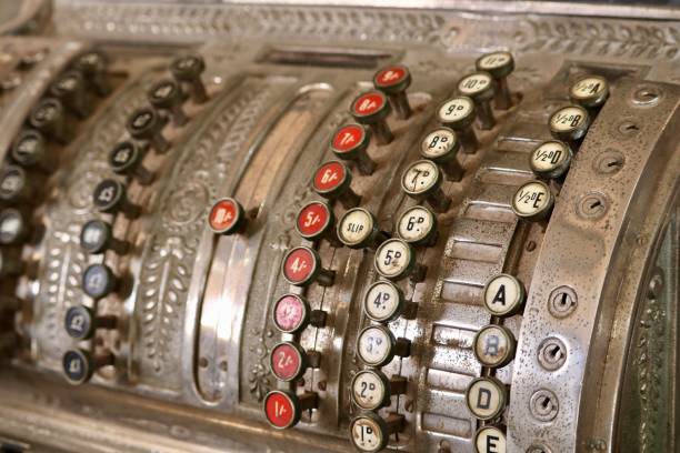 istock Antique vintage British Currency Cash Register 950558690