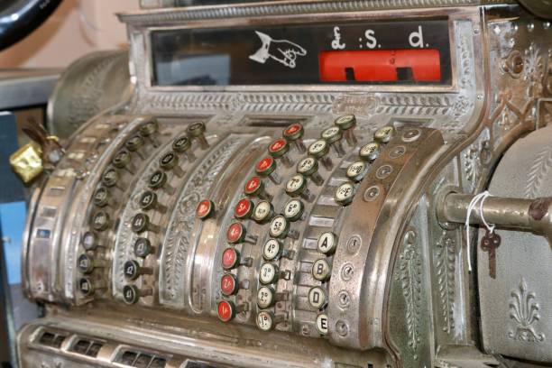 istock Antique vintage British Currency Cash Register 950558698