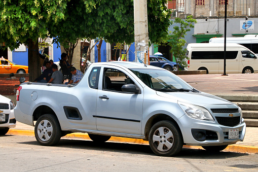 Oaxaca, Mexico - May 25, 2017: Pickup truck Chevrolet Tornado in the city street.