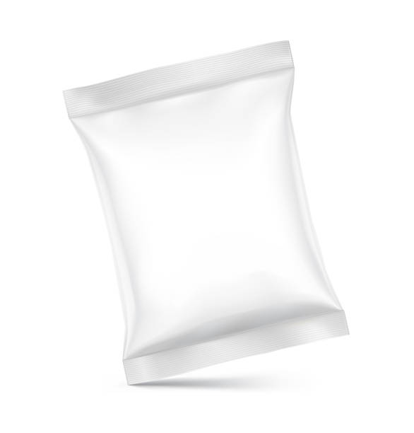 istock Mockup of food chips pillow bag isolated on white background. 950560440