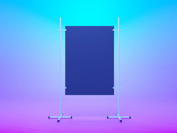 istock Trade show booth white and blak. 3d render illustration isolated on white background. Template mockup for your design. 950568002