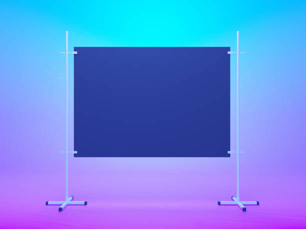 istock Trade show booth white and blak. 3d render illustration isolated on white background. Template mockup for your design. 950568140