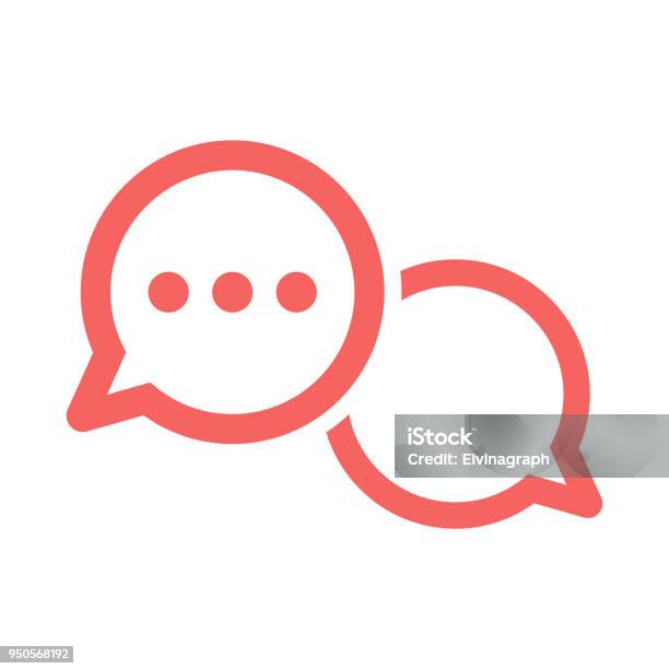 Chatsymbol Blase Reden Kommunikation Symbol Vektor Stock Vektor Art und mehr Bilder von Gespräch