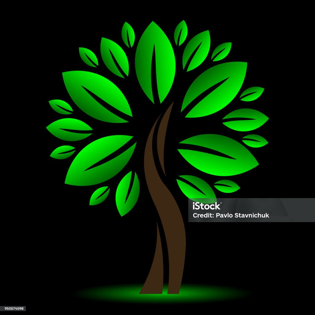 Leafy tree, eco sign – for stock Agreement stock vector