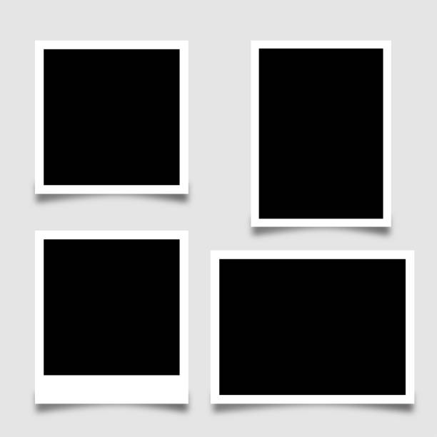 kollektion bilderrahmen - lager vektor - polaroid stock-grafiken, -clipart, -cartoons und -symbole