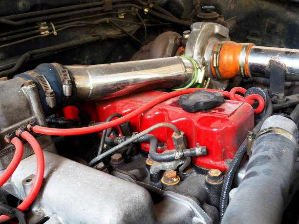 istock Close up details of car engine. 950577040