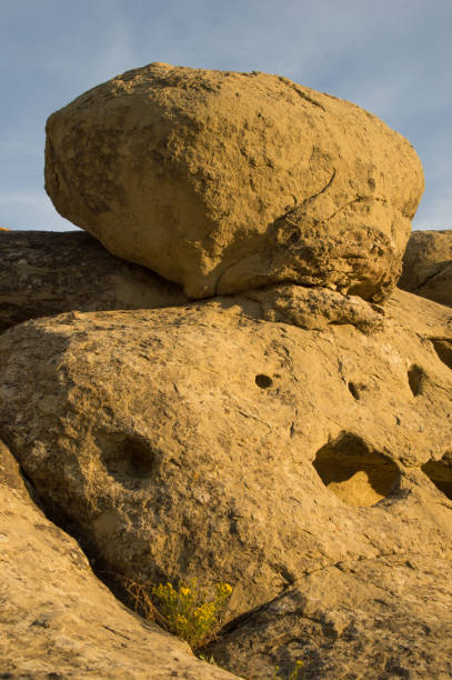 A Close Up of Eroded Golden Sandstone