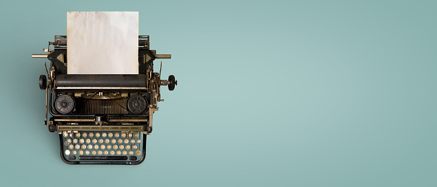 Jefe de máquina de escribir vintage photo