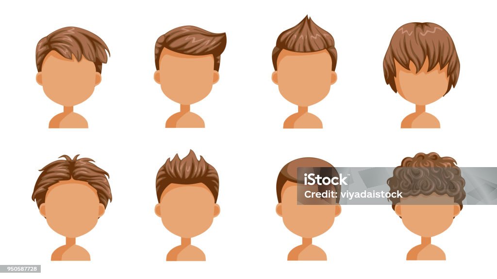 Boy Hair Rear View Stock Illustration - Download Image Now - Hair, Men,  Curly Hair - iStock