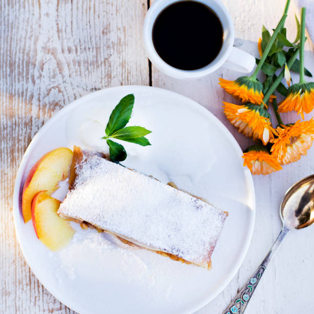 istock Strudel with peaches and apples 950589124