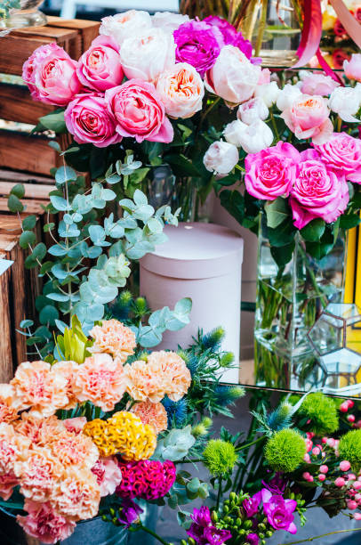 istock Beautiful bouquets at flower market 950589502
