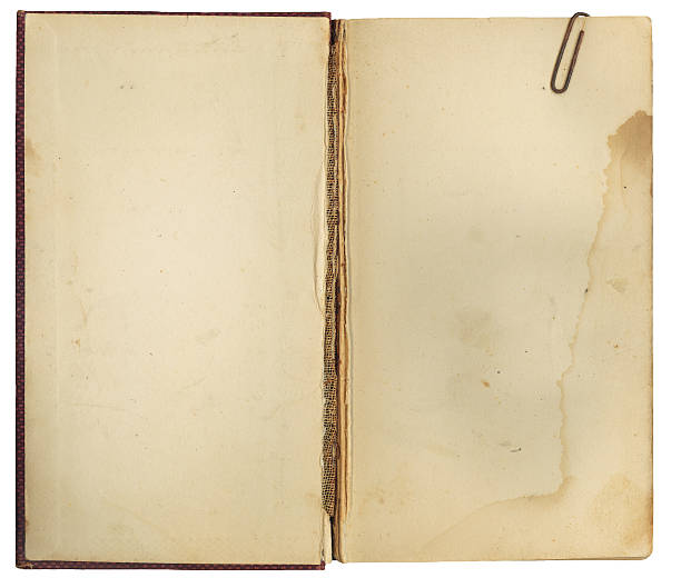istock Antique Book Open with Paperclip 95059244