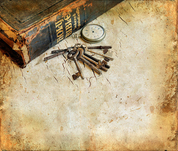 istock Bible Watch and Keys on a Grunge Background 95059301