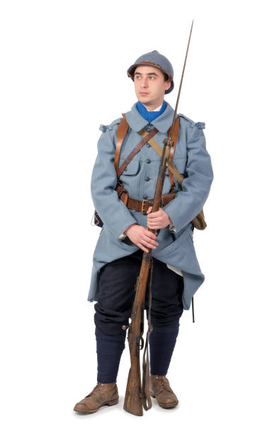 istock a French soldier 1918 isolated on a white background 950593286