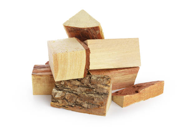istock Pile of firewood isolated on a white background 950593856