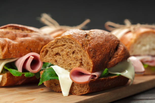 istock sandwich on a wooden table 950597400