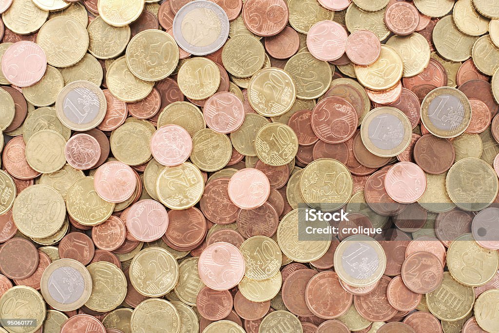背景のユーロ貨幣 - カラー画像のロイヤリティフリーストックフォト