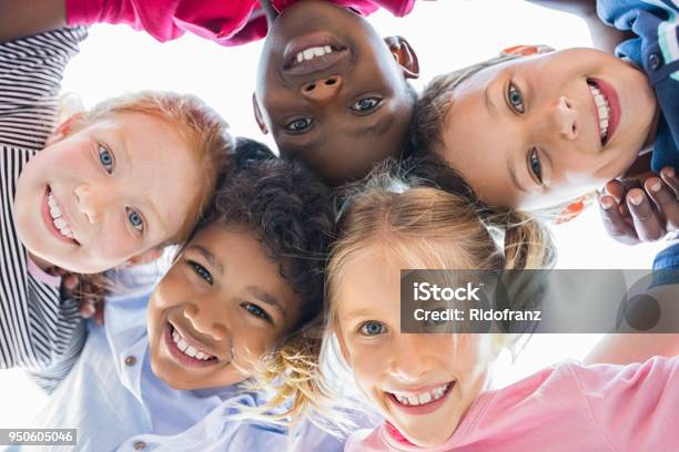 Multiethnic Children In A Circle Stock Photo - Download Image Now - Child, Offspring, Playing