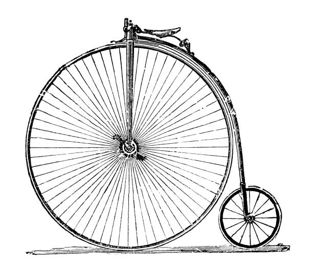Penny-farthing bicycle Illustration of a Penny-farthing bicycle penny farthing bicycle stock illustrations