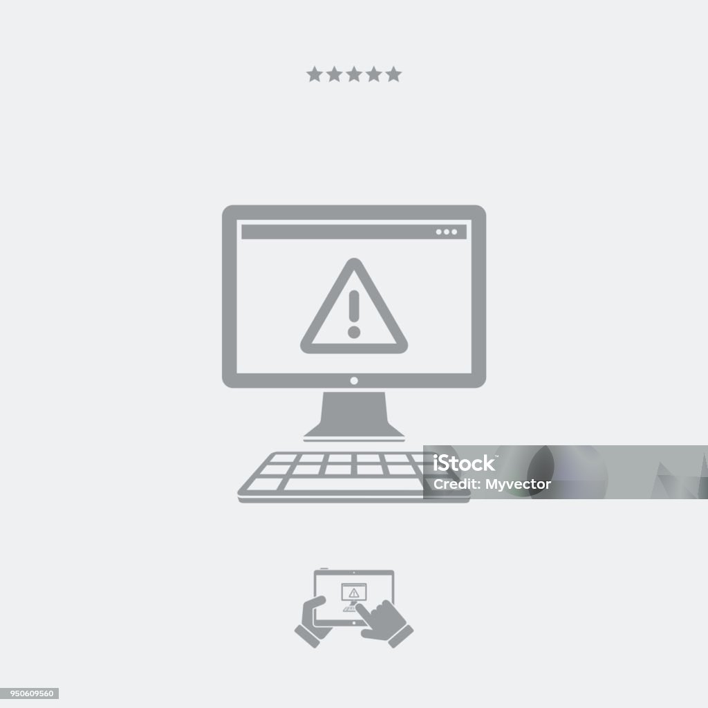 Computer Alert Box Image Desktop Computer Alert Stock Illustration - Download Image Now - Alarm ...