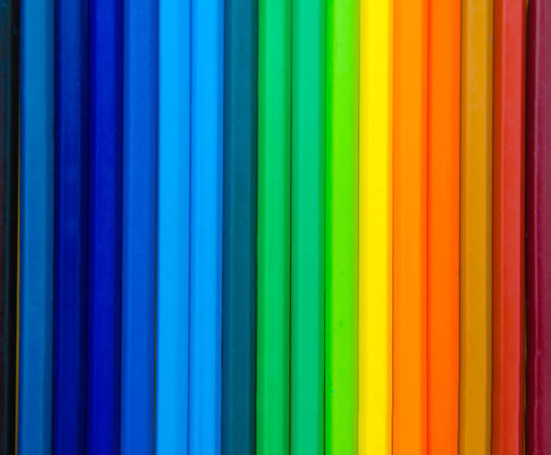 istock Set of colour pencils on yellow background 950613932
