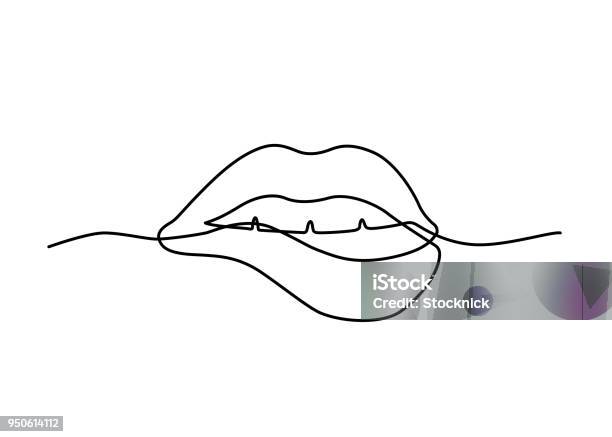 Line27 Stock Illustration - Download Image Now - Mouth, Human Lips, Teeth