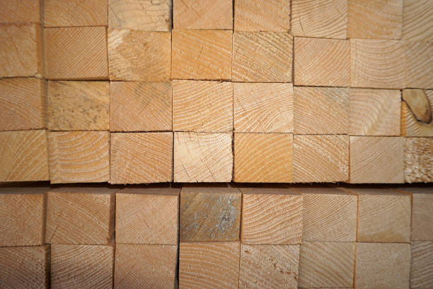 istock wood logs in sawmill detail 950614698