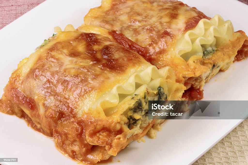 Italian lasagna rolls  Color Image Stock Photo