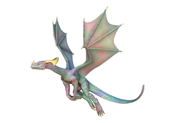 istock 3D illustration fantasy dragon on white 950618940