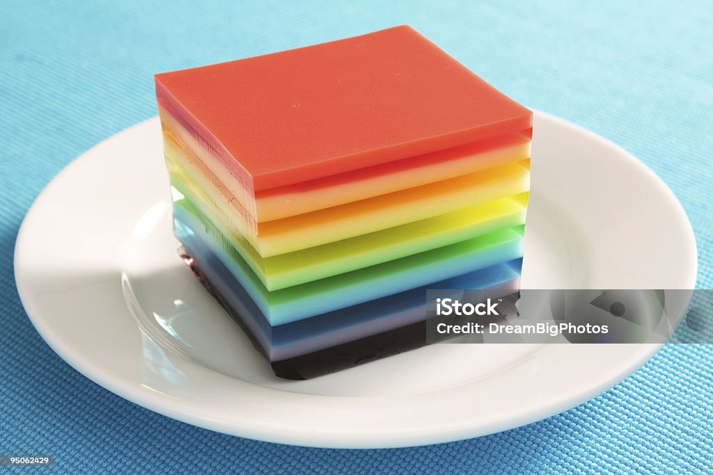 Rainbow gelatina dura - Foto de stock de Gelatina - Postre libre de derechos