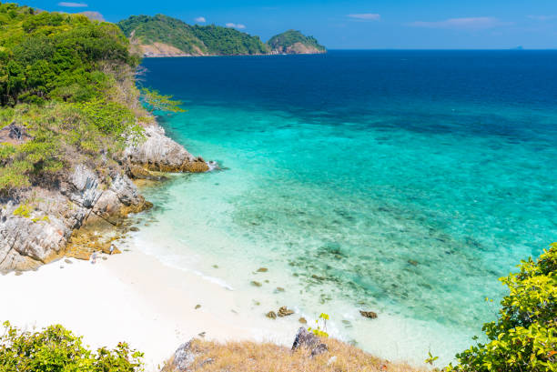 istock Tropical white sand beach Aerial 950629804