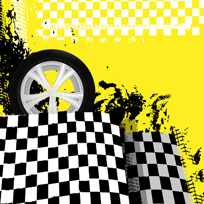 Grunge Checkered Racing Background Stock Illustration - Download Image ...