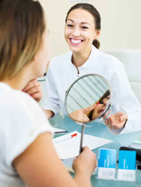 istock Consultation in aesthetic medicine center 950644646