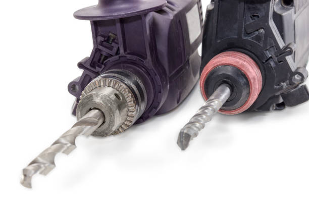 istock Fragment of working drill and hammer drill at selective focus 950644668