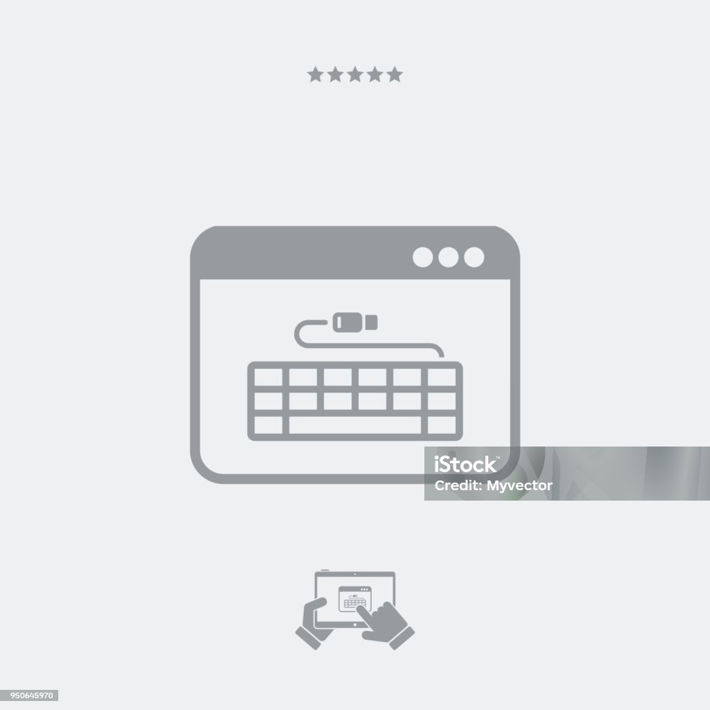 Usb Keyoard Icon Usb Keyboard Computer Window Stock Illustration - Download Image Now ...