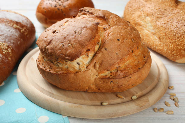 istock Set of different fresh bread with seeds 950646280