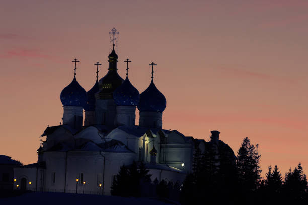 sunset in kazan city. city of FIFA 2018