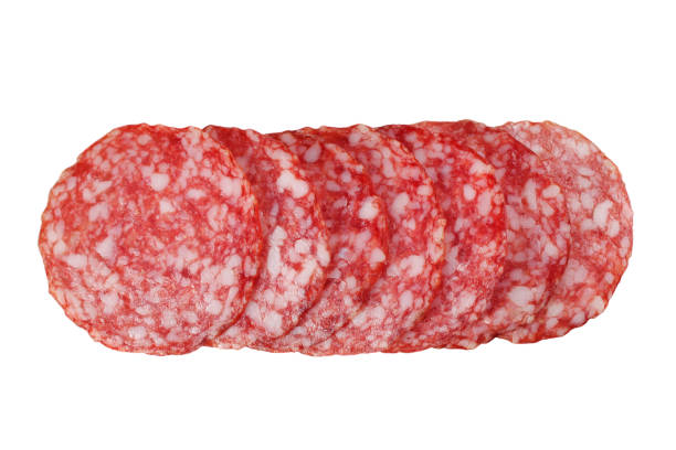 istock Sausage salami isolated 950664042