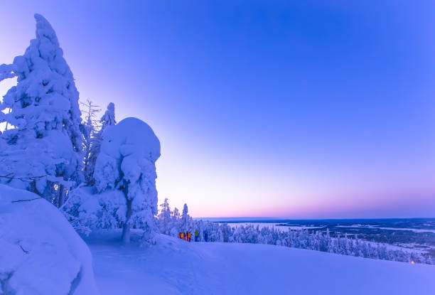 istock Winter sunset landscape from Sotkamo, Finland. 950669282