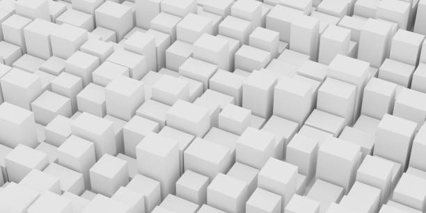 istock Abstract various size of white box in grid pattern,Concept of urban city planning.Architecture element . 950670694
