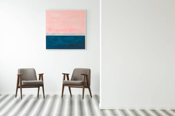 istock Pastel painting in checkerboard interior 950679652