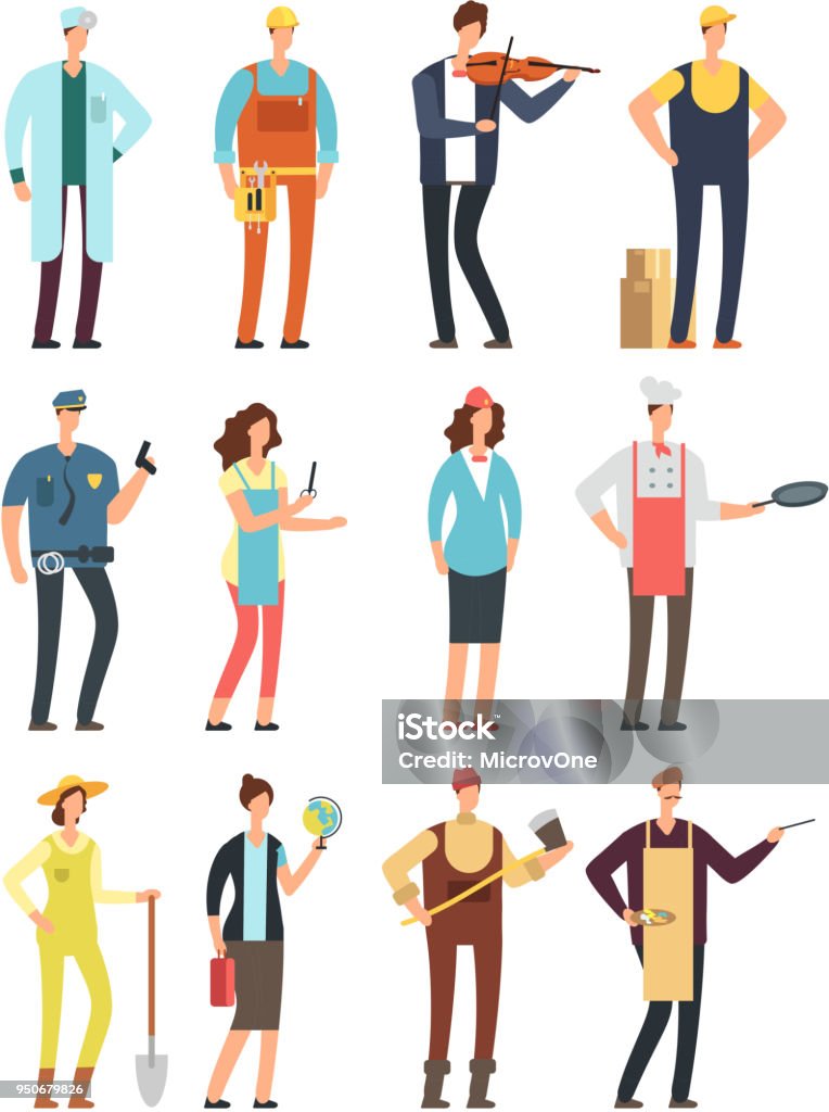 Ilustración de Hombre Y Mujer Trabajadores Con Herramientas En Uniforme Personajes De Dibujos Animados Vector De Diferentes Profesiones Aisladas y más Vectores Libres de Derechos de Varios oficios - iStock Ilustración de Hombre Y Mujer Trabajadores Con Herramientas En Uniforme Personajes De Dibujos Animados Vector De Diferentes Profesiones Aisladas y más Vectores Libres de Derechos de Varios oficios - iStock