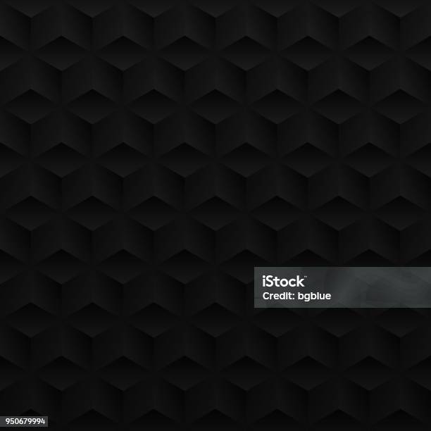 Abstract Black Background Geometric Texture Stock Illustration - Download Image Now - Abstract, Black Color, Geometric Shape