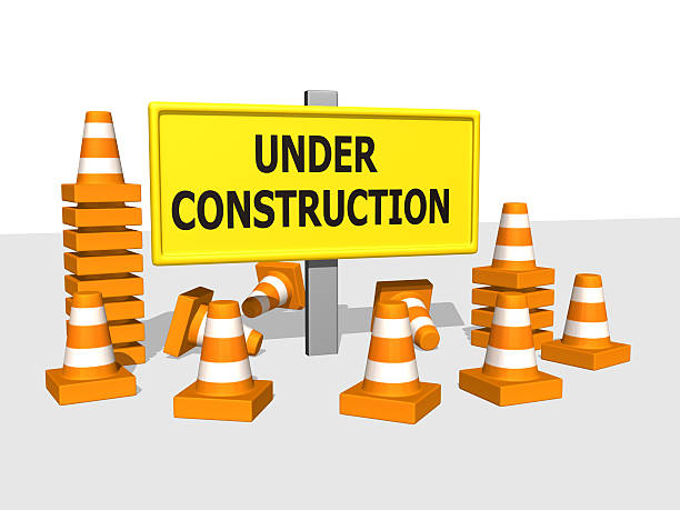 under construction stock photo