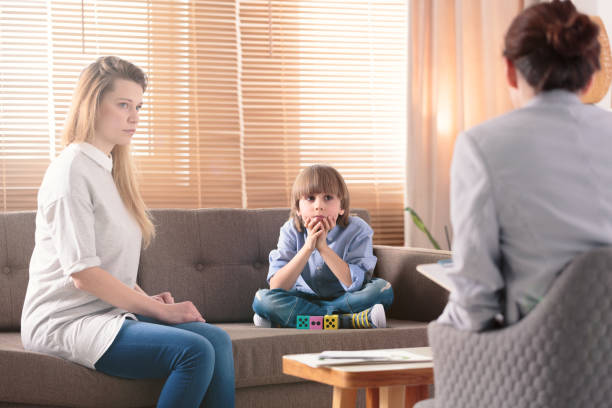 istock Boy with autism and mother 950683760