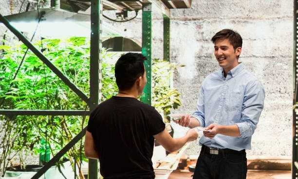 Customer buying legal marijuana