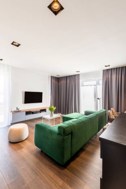 istock Living room with green sofa 950684454