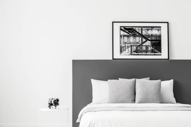 istock Poster in contrast bedroom interior 950688030